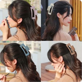 تصویر کلیپس مو زنانه مدل شمعی مات مستطیل 