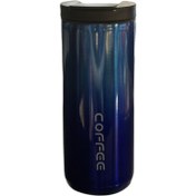 تصویر تراول ماگ مدل کافی حجم ۵۰۰ میلی لیتر - آبی Travel mug, coffee model, volume 500 ml