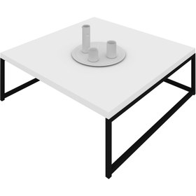 تصویر میز جلو مبلی چوب فلز مدل مینیمال The front table of the sofa, wood, metal, minimal model