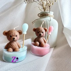 تصویر شمع مدل خرس تدی 