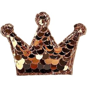 تصویر تیکه دوزی طرح تاج پولکی 