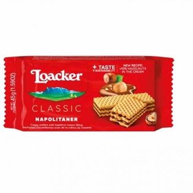 تصویر ویفر لواکر فندقی 45 گرمی LOACKER بیسکویت و ویفر 45 گرم متفرقه | Other Brand فندقی