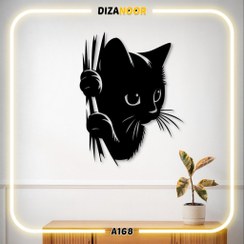 تصویر تابلو دیوارکوب طرح گربه دیزانور کد A168 