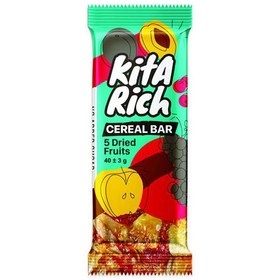 تصویر کیتا بار دارای 5 میوه خشک شده 40 گرم KITA BAR 5 Dried Fruts 40gr