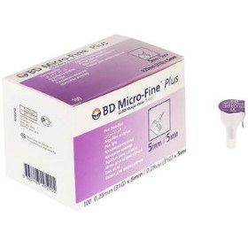 تصویر سر سوزن قلم انسولین مدل میکرو فاین سایز ۵ بی دی ۱۰۰ عددی BD Micro-Fine Insulin Pen Needles 5mm 100pcs