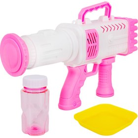 تصویر تفنگ حباب ساز رگباری باطری خور 25 حباب BUBBLE GUN ITEM NO _ 1196A