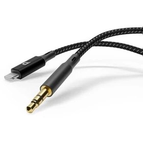 تصویر کابل تبدیل lightning به AUX پاورولوژی Powerology Braided AUX Type-C Audio Cable PCAX12BK 