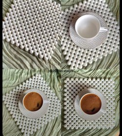 تصویر زیر لیوانی مرواریدی - ۳۰عدد 