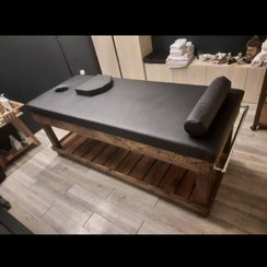 تصویر تخت ماساژ تمام چوب روس و تشک فوق طبی 