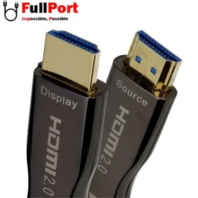 تصویر کابل HDMI کی نت پلاس V2.0-4K مدل KP-CHAOC600 طول 60 متر (فیبر نوری) K-NET PLUS KP-CHAOC600 4K HDMI V2.0 Cable 60M Active Fiber Optic