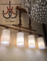 تصویر لوستر مدرن رومالوستر کد LM-45 چهارشعله با پروفیل 