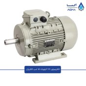تصویر الکتروموتور الکتروژن سه فاز 7.5 کیلووات ، 10 اسب بخار ، 1500 دور، پوسته آلومینیوم 