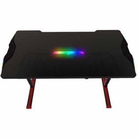 تصویر میز گیمینگ Twisted Minds GDTS-4 RGB Gaming Desk – Black/Red 