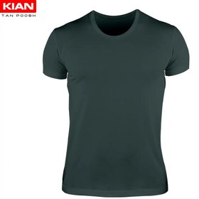 تصویر زیرپوش نیم آستین رنگ سبز زغالی 