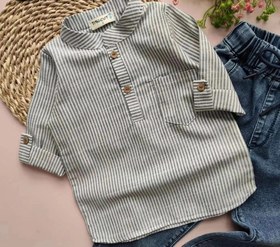 تصویر پیراهن پسرانه آستین سه ربع - سایز 