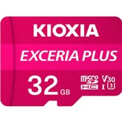 تصویر مموری کارت کیوکسیا مدل LMPL1M032GG2 Class10-U3 98MB/s با ظرفیت 32 گیگابایت KIOXIA EXCERIA PLUS microSD Memory Card LMPL1M032GG2 Class10-U3 98MB/s 32GB