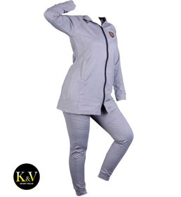 تصویر ست مانتو شلوار ورزشی زنانه کلاهدار Womens hooded sweatpants set