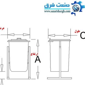 تصویر مخزن زباله گالوانیزه 240 لیتری 