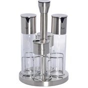 تصویر ست آبلیمو و روغن ریز استیل یونیک مدل UN-1634 مجموعه ۵ عددی 