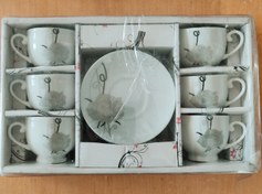 تصویر سرویس فنجان و نعلبکی سرامیکی کد 101