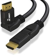 تصویر LINKUP - Ultra High-Speed HDMI 2.1 8K Cable 360° Swivel Angle Connector | DSC HDR UHD Digital Video Cord – Tough 28AWG 48GB/s | 10K 8K 5K 4K 2K 1080 | Compatible with Apple Xbox PS5 Samsung -3ft 