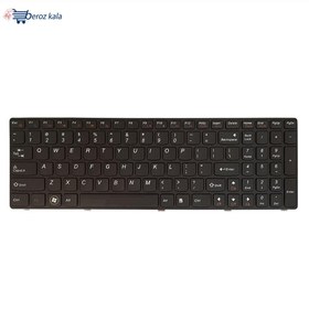 تصویر کیبرد لپ تاپ لنوو IdeaPad G580 مشکی با فریم Keyboard Laptop Lenovo IdeaPad G580 With Frame