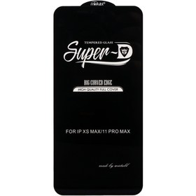 تصویر محافظ صفحه نمایش شیشه ای Apple iPhone X max / iPhone XS Max / iPhone 11 pro max - Full Cover Super D Mietubl (بدون پک) - مشکی 