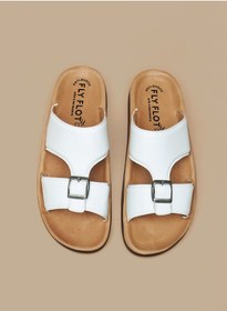 تصویر صندل مردانه عربی ساده با جزئیات قفل‌دار برند le confort Men's Solid Arabic Sandals with Buckle Detail