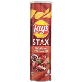 تصویر چیپس باربیکیو لیز استاکس LAYS STAX مدل BBQ با طعم کبابی 