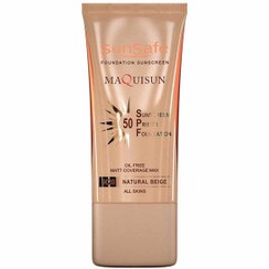 تصویر کرم ضد آفتاب رنگی سان‌سیف، 50 SPF، مدل MAQUISUN NC10 حجم 40 میلی‌لیتر، فاقد چربی کپی کپی کپی SunSafe Foundation Sunscreen MAQUISUN NC10 ivory beige