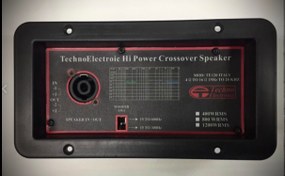 تصویر کراس اور باند و بلندگو تکنوالکترونیک با قاب و جعبه و پنل مدل TE Crossover TechnoElectronic 2WAY 800wrms