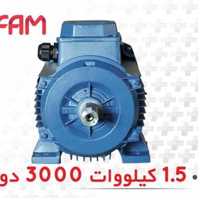 تصویر الکتروموتور 3 فاز فریم 90L آلومینیومی 1.5 کیلووات (2 اسب) 3000 دور موتوژن Electric motor 3-phase 90L aluminum frame 1.5 kW (2 hp) 3000 rpm