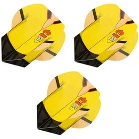 تصویر فلایت طرحدار دارت بسته سه عددی | زرد/مشکی 