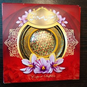 تصویر ظرف زعفران خاتم کاری یک مثقالی نگهدارنده درحفظ رنگ وعطر وطعم، جهت منزل، کادو، صادرات،وووو 