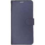 تصویر کیف کلاسوری چرمی مدل آنر X7C - سورمه ای Book Cover Honor X7C