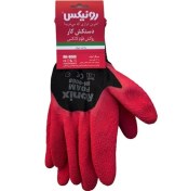 تصویر دستکش ایمنی فوم کف مواد قرمز نخ مشکی رونیکس مدل RH-9008 