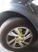 تصویر قالپاق وسط رینگ آلومنیومی شرکتی سایپا 