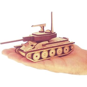 تصویر ماکت پازل سه بعدی مدل تانک 