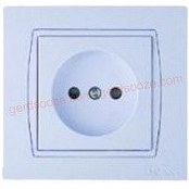 تصویر پریز ساده بکر مدل BEKER Beker switch and socket white Beker model