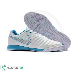 تصویر کفش فوتسال نایک تمپو طرح اصلی Nike Tiempo X Legend Vii White Blue Ic 