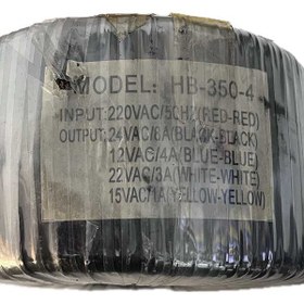 تصویر ترانس حلقوی کاهنده 220 به (12-4 آمپر)(22- 3 آمپر)(15- 1 آمپر) وات مدل (HB-60-4) 