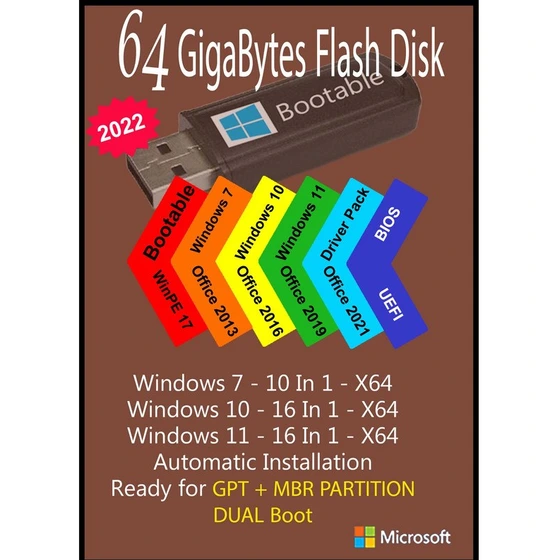 خرید و قیمت سیستم عامل Windows 7 10 11 AIO 42In3 X64 - Driver Pack 2022 ...