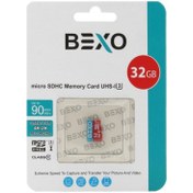 تصویر کارت حافظه MicroSD UHS-I U3 بکسو سرعت 90 مگابایت ظرفیت 32 گیگابایت Bexo UHS I U3 90MBps MicroSD 32GB