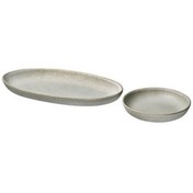 تصویر ظرف سرو ایکیا STOCKHOLM IKEA serving table set, grey, 2 pack