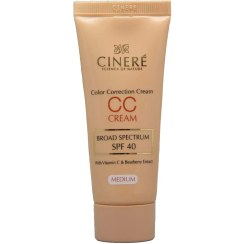 تصویر سی سی کرم رنگ متوسط سینره SPF40 Cinere CC Cream