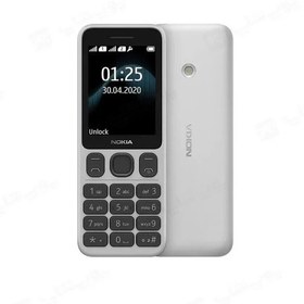 تصویر گوشی نوکیا 125 | حافظه 4 مگابایت - سفید / باکد فعالسازی همتا Nokia 125 4 MB