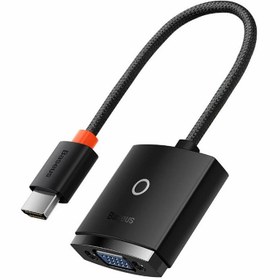 تصویر مبدل HDMI به VGA باسئوس مدل BS-OH010 مشکی Baseus HDMI to VGA Adapter Black