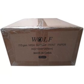 تصویر کاغذ 115 گرم گلاسه ولف WOLF WOLF 115 Gsm A4 Glossy Paper