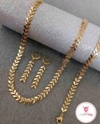 تصویر سرویس طلایی استیل رنگ ثابت 