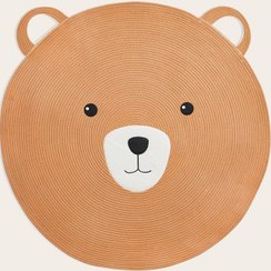 تصویر فرشینه کودک مدل خرسی - صورتی 